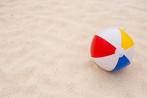 istock beach ball in the sand 179106058