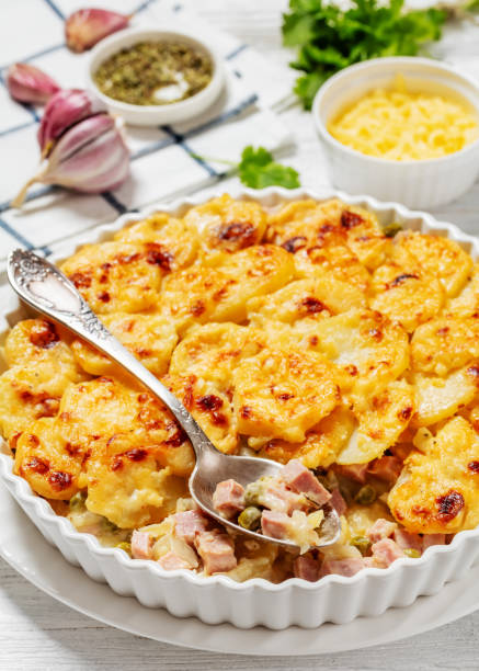 istock au gratin potatoes with diced ham and green peas 1791060739
