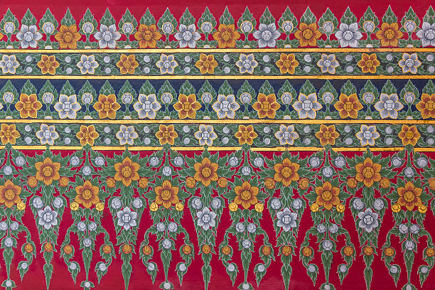 istock Thai painted ornament in Temple Golden 179106313
