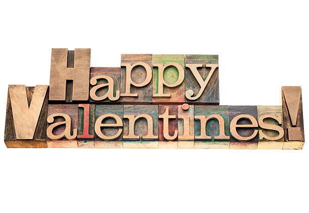 istock Happy Valentines in wood type 179106537