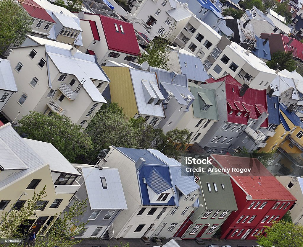 Multicolore de maisons - Photo de Arbre libre de droits