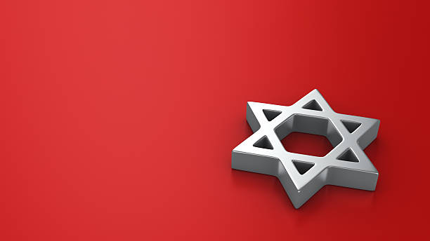 istock Star of David on the red 179107328