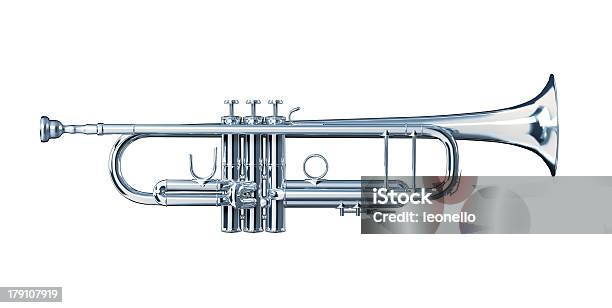 실버 나팔꽃 시청순 수 있는 측면이 있습니다 은-금속에 대한 스톡 사진 및 기타 이미지 - 은-금속, 은색, 트럼펫