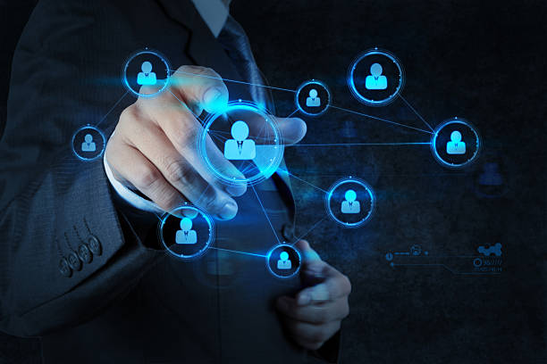 istock Businessman pressing modern social buttons on a virtual 179108168