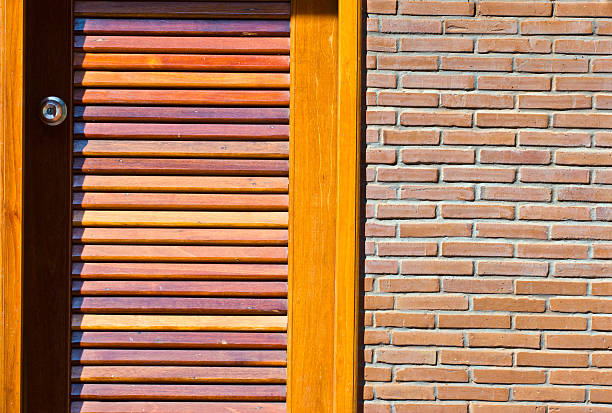 istock Modern door in new brick wall 179108227