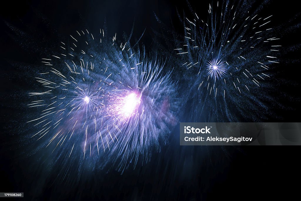 Fogos de artifício no céu da noite - Royalty-free Abstrato Foto de stock