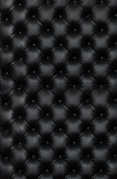 black genuine leather stock photo
