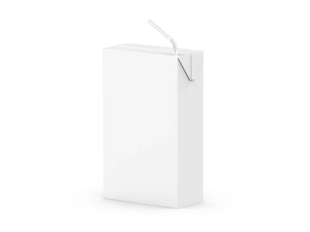 istock Juice or milk box mockup 3D realistic template illustration. 1791085005