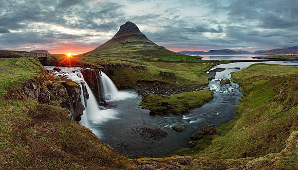 istock Iceland Landscape spring panorama at sunset 179108686