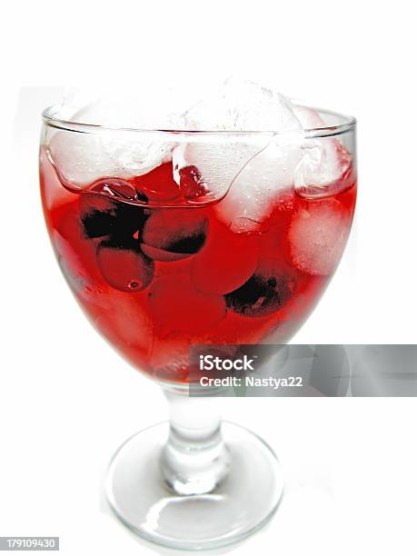 Alcohol Punch Cocktail Drink With Cherry Stock Photo - Download Image Now - Alcohol Abuse, Cocktail, Drink