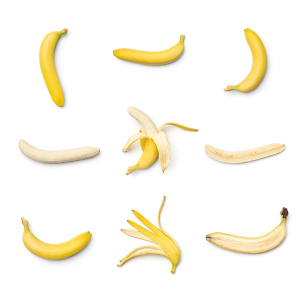 istock Collection of bananas isolated on white background 1791094333