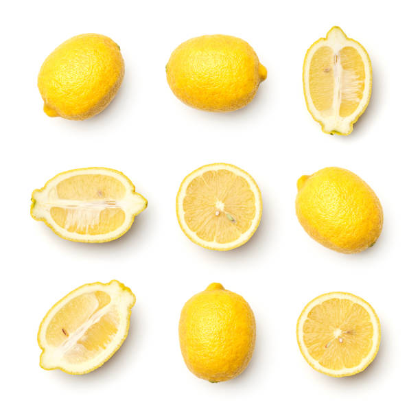 istock Collection of lemons isolated on white background 1791094861