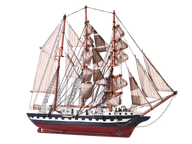 istock Model of sailing frigate. Isolated. 179109526