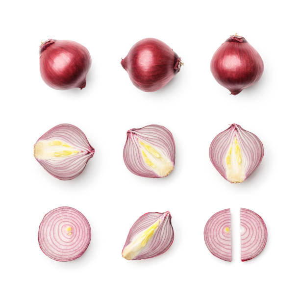 istock Collection of red onion isolated on white background 1791095433