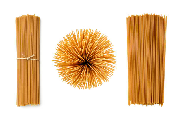 istock Collection of buckwheat pasta isolated on white background 1791095980