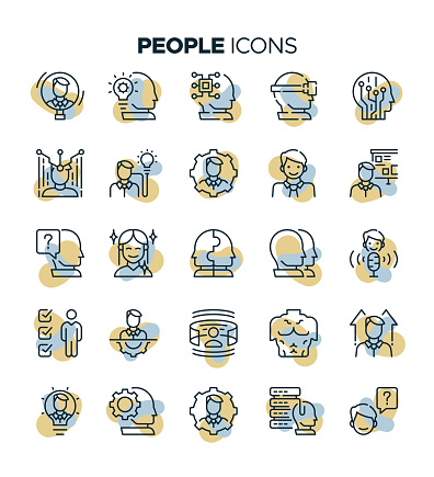 Dive into diversity and expressiveness with the Colorful People Icon Set, a captivating collection of 25 vibrant icons capturing the rich tapestry of human experiences. Each icon is a miniature masterpiece, representing a unique facet of life, culture, and emotions. Whether you're working on a project related to diversity, social engagement, or simply want to infuse your design with a spectrum of personalities, these lively icons offer a versatile and inclusive visual language. Elevate your creative projects by incorporating these expressive and dynamic icons that celebrate the beauty of humanity.