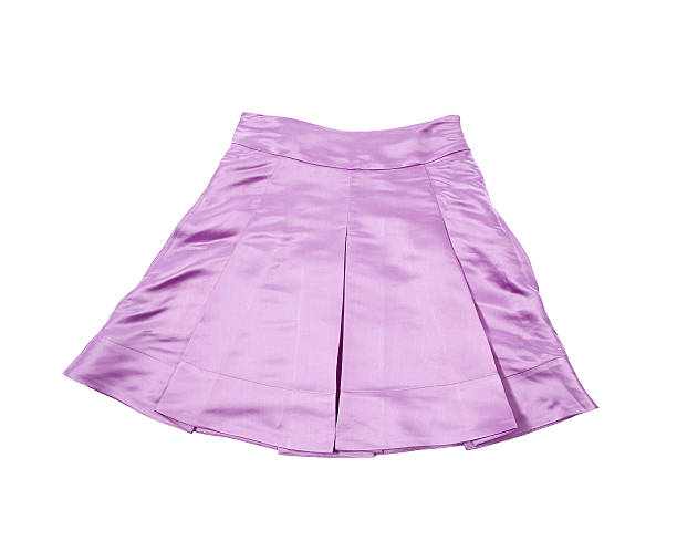 istock Satin pleated purple miniskirt 179109748