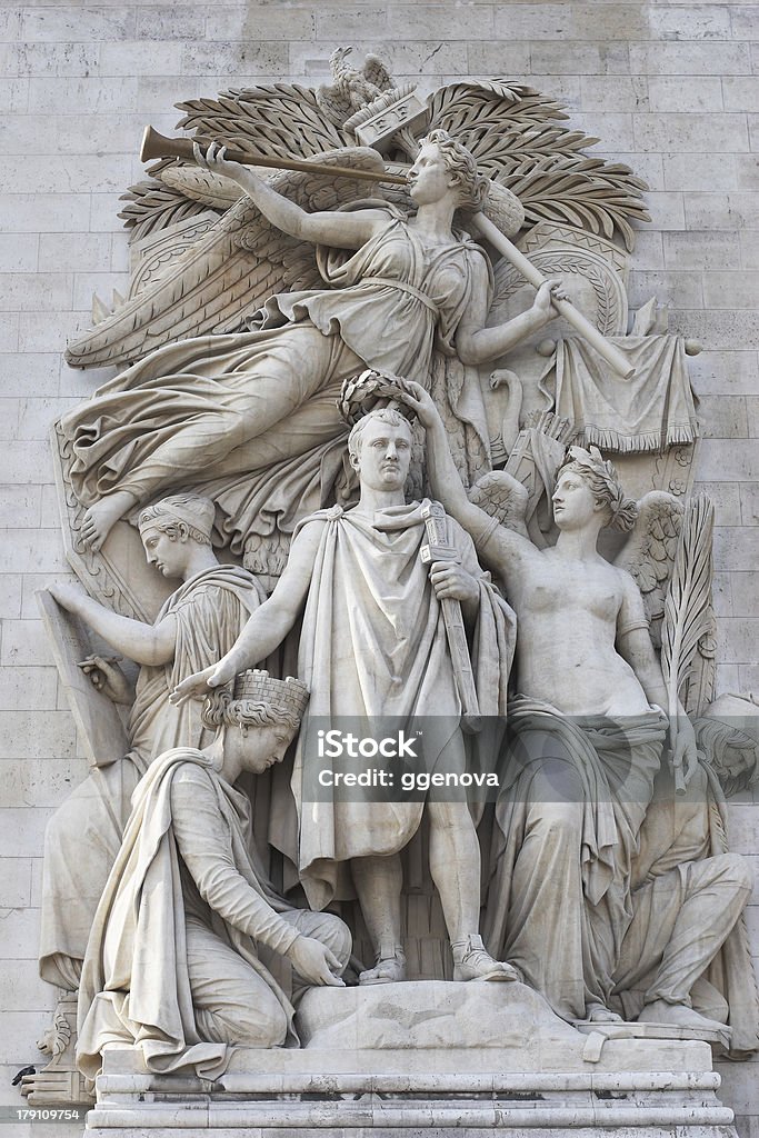 Скульптура Arc de Triomphe Париже, Франция - Стоковые фото Луи-наполео�н Бонапарт роялти-фри