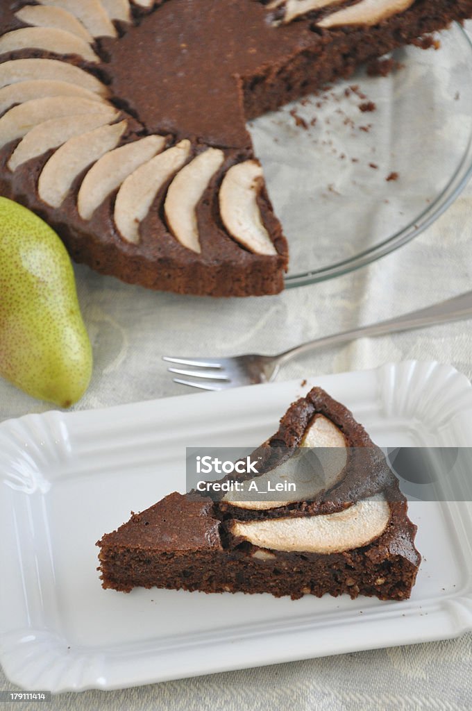 초콜릿 배나무 케이크 - 로열티 프리 갈색 스톡 사진