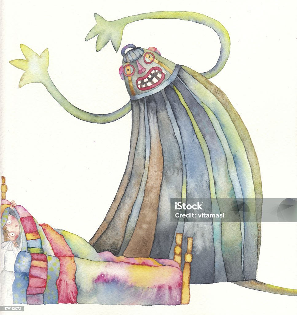 Le monster, - Illustration de Dessin d'enfant libre de droits