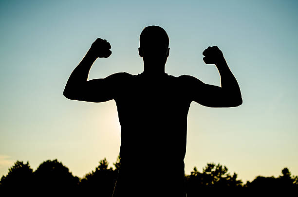 istock Silhouette of a muscle man 179112481