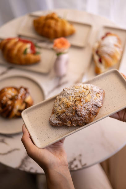 istock Almond croissant on a plate. 1791127940