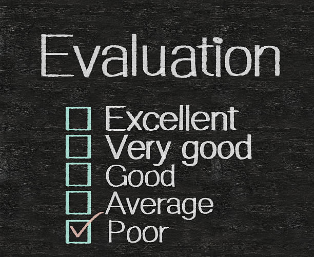 istock evaluation report with rate written on blackboard background 179113025