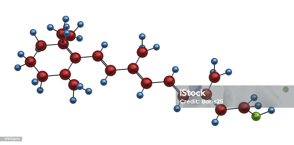 Molécula de retinol - Foto de stock de Biologia royalty-free