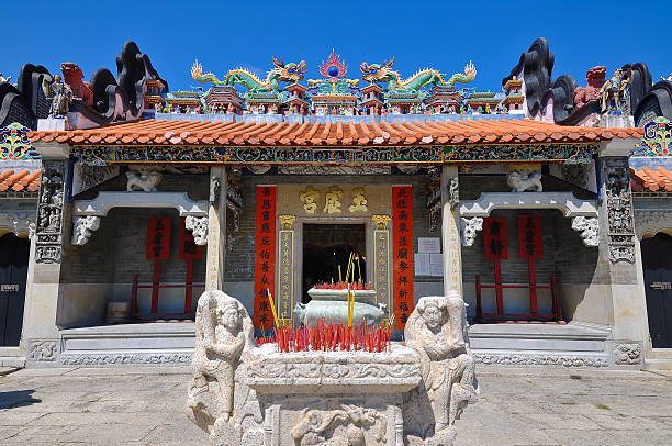 pak tai templo, cheung chau, hong kong - outlying islands - fotografias e filmes do acervo