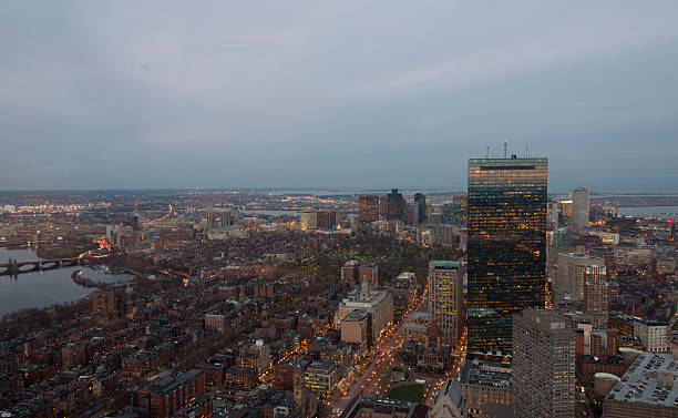 istock Aerial view of Boston at dusk 179114309