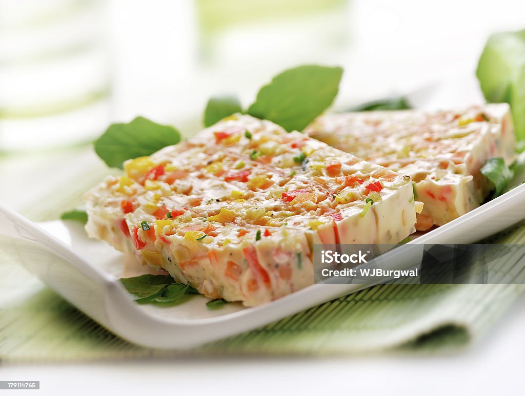 terrine served on a plate terrine with vegetables served on a plate Pate Stock Photo