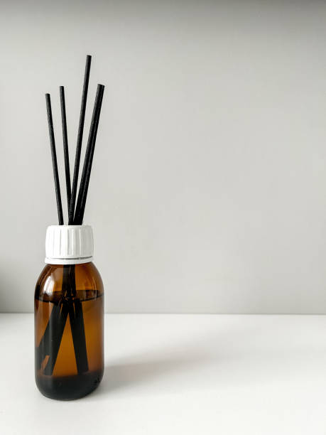 istock Aroma diffuser on the table, near a gray wall, space for text. Interior decor, aromatic air freshener, incense 1791148718