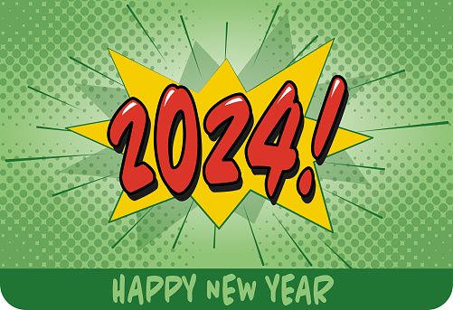 Easy editable happy 
new yer 2024 vector 
illustration... Elements was layered.