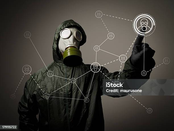 Gasmaske Soziales Netzwerk Stockfoto und mehr Bilder von Berühren - Berühren, Biologische Waffe, Chemikalie