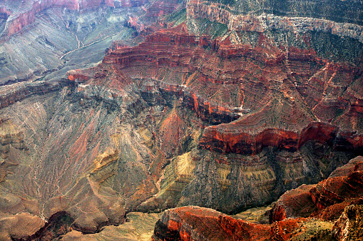 Aerial view Late afternoon in the Grand Canyon Arizona