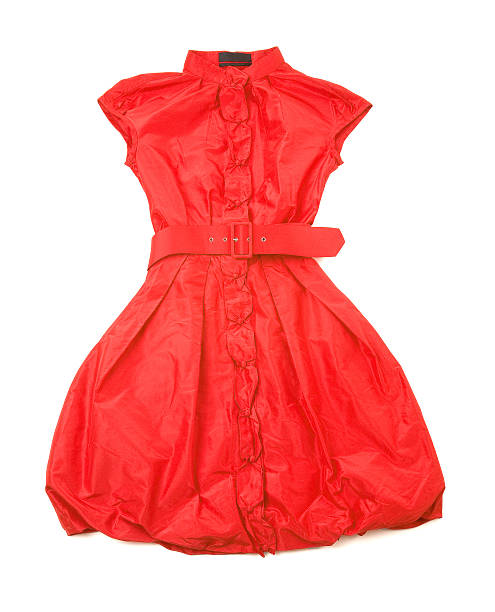 istock Red belted new look buble sleeveless dress 179116086