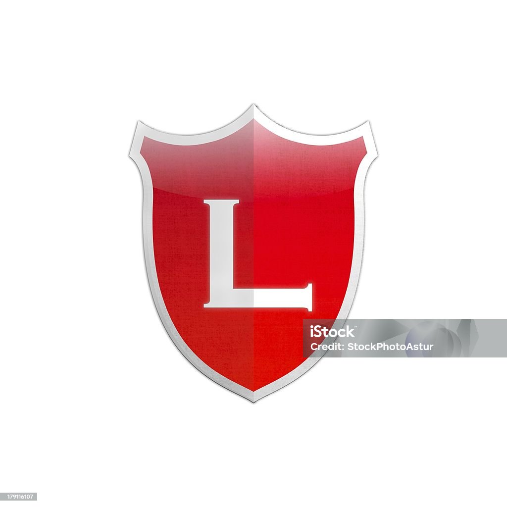Seguro shield Letra L. - Foto de stock de Brasão de armas royalty-free