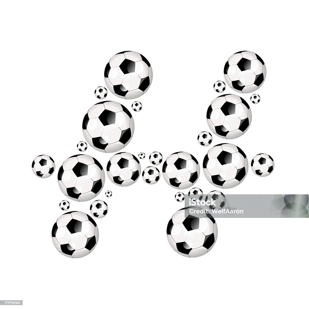 Football, soccer alfabeto Letra H - Foto de stock de Equipe Esportiva royalty-free