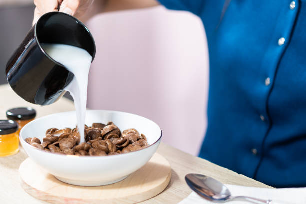 istock Sweet chocolate breakfast cereal flakes. 1791171999
