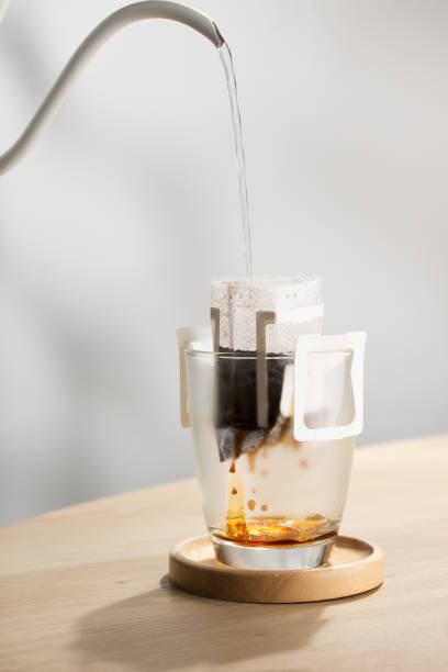 istock Brewing coffee through pre-made paper filters. 1791173505