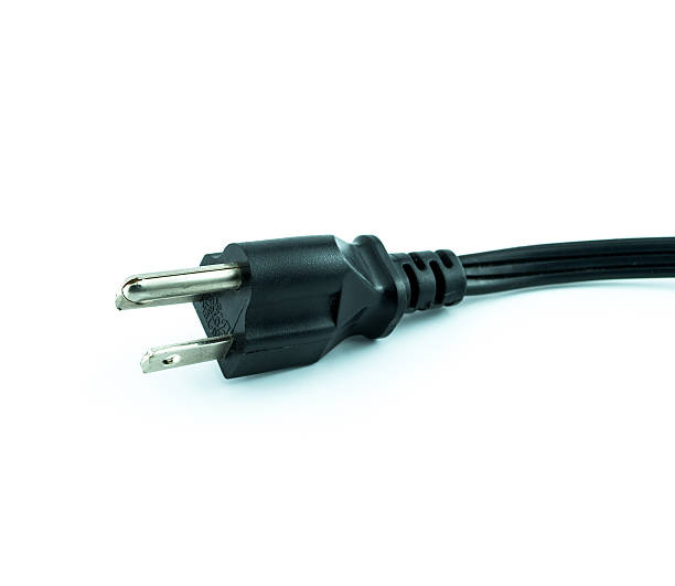 istock Black electric cable isolated on white 179118276