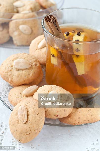 Domowy Almond Pliki Cookie Z Herbaty - zdjęcia stockowe i więcej obrazów Anyż - Anyż, Bez ludzi, Biały