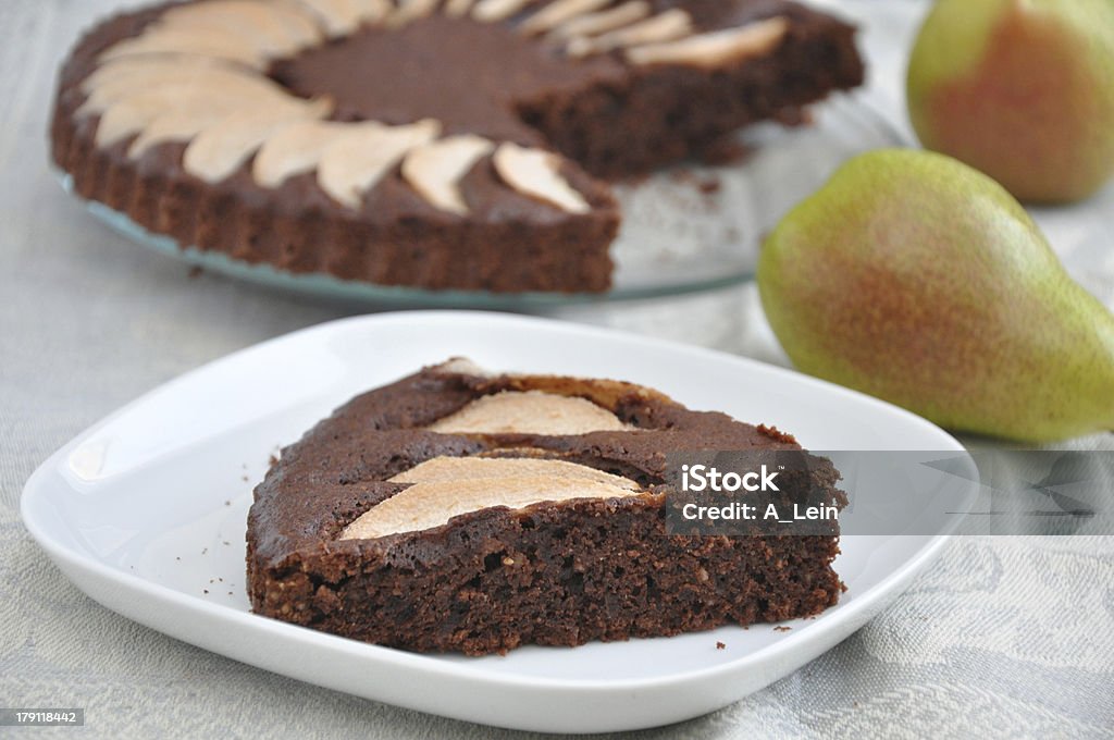 Pera torta de Chocolate - Foto de stock de Alimento libre de derechos