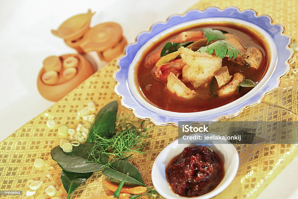 Tom yum Krewetka, tajska Zupa popularne. - Zbiór zdjęć royalty-free (Azja)