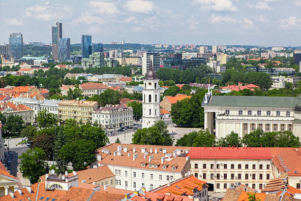 istock Panoramic view of Vilnius old town 179119171