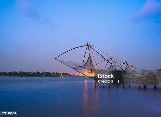 Kochi Chinesische Fishnets Stockfoto und mehr Bilder von Kochi - Indien - Kochi - Indien, Bundesstaat Kerala, Strand