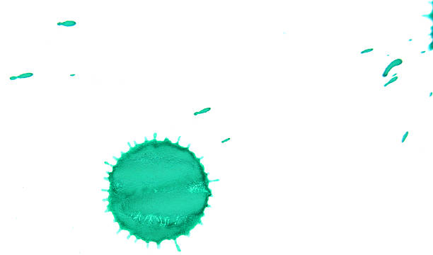 istock Green splashes. On a white background. 179120374