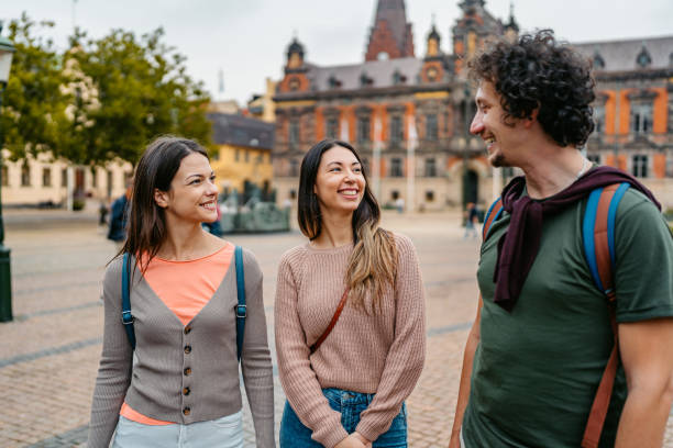 istock Three Young Friends On The Stortorget Square In Malmo In Sweden 1791205156