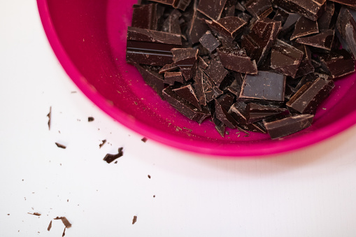 Close up Of Chocolate In a Bowl