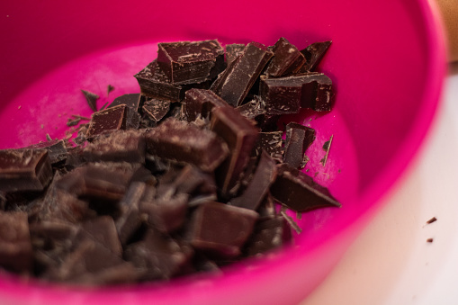 Close up Of Chocolate In a Bowl